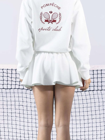 QUILLA　フレア Aライン テニススカート - ホワイト