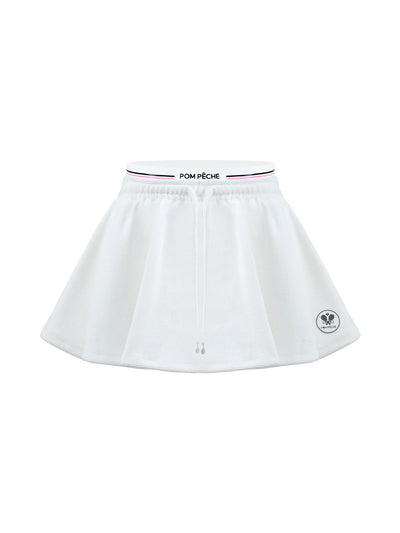 QUILLA　フレア Aライン テニススカート - ホワイト