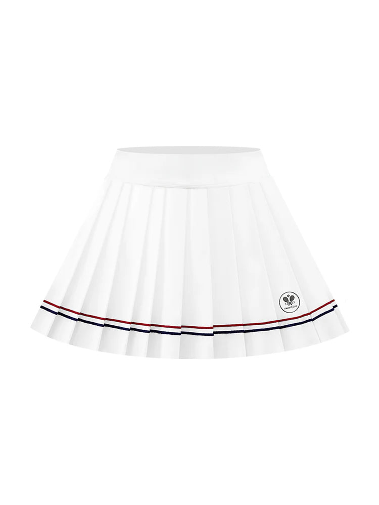 【限定】TANYA ターニャ　ホワイト ハイライズ テニススカート（ポケット付き）— リミテッドエディション