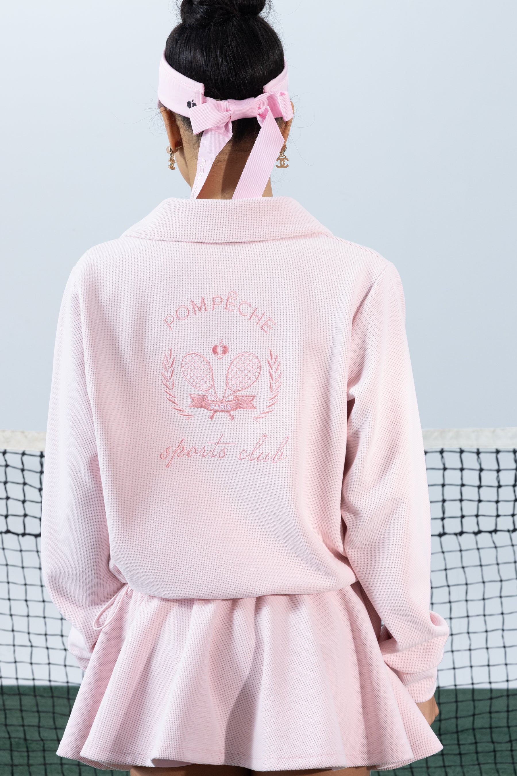 QADIRA カディラ ワッフル Aライン テニススカート - チェリーブロッサムピンク