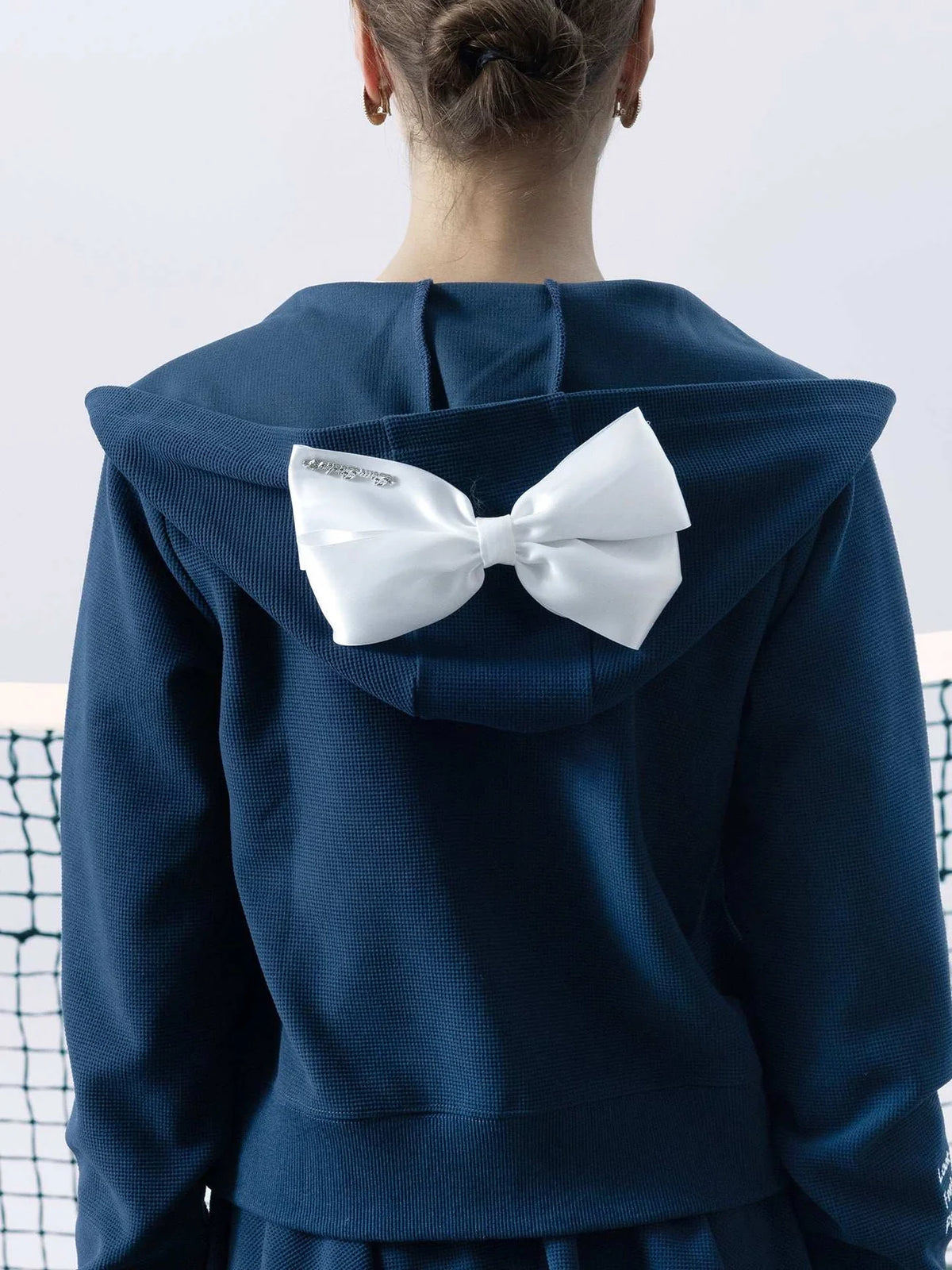 OCTAVIA　ワッフル ジップアップ フーディー - ブルー