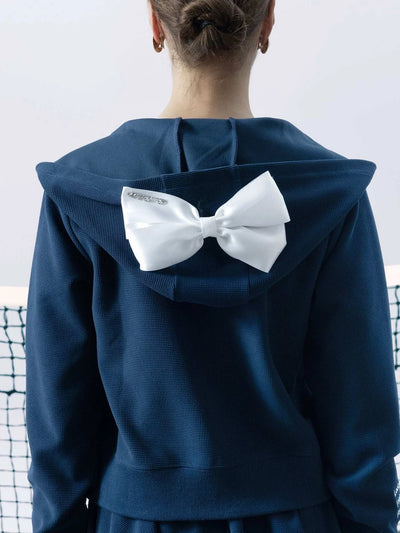 OCTAVIA　ワッフル ジップアップ フーディー - ブルー