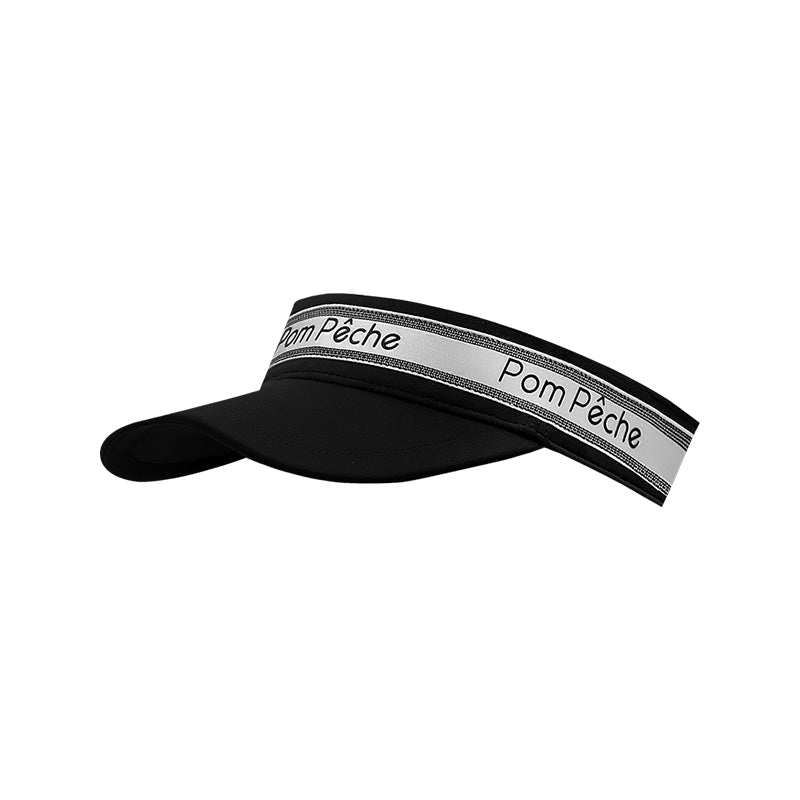 ベーシックサンバイザー　小顔効果　サイズ調整可能　吸汗性　軽い　ブラック　CATHY