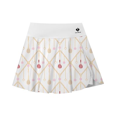 テニススカート　ハイウエスト　立体プリント　インナーショーツ付き　GREER