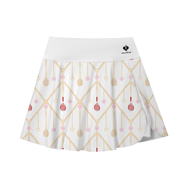 テニススカート　ハイウエスト　立体プリント　インナーショーツ付き　GREER