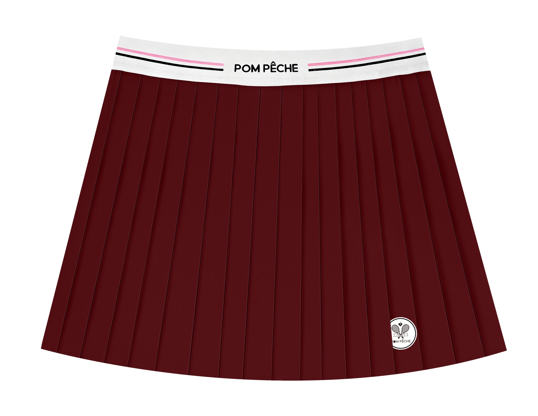 テニススカート　インナーパンツ付き プリーツスカート　 吸汗速乾 防臭 ワインレッド NYSIA