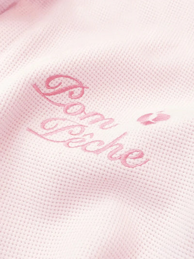 テニスパーカー　ダブルファスナー仕様　リボン取り外し可能　ワッフリ素材　かわいい　ピンク　PAMELA