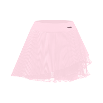 多層スカート　プリーツデザイン　内蔵スポーツショーツ ピンク TAMARA