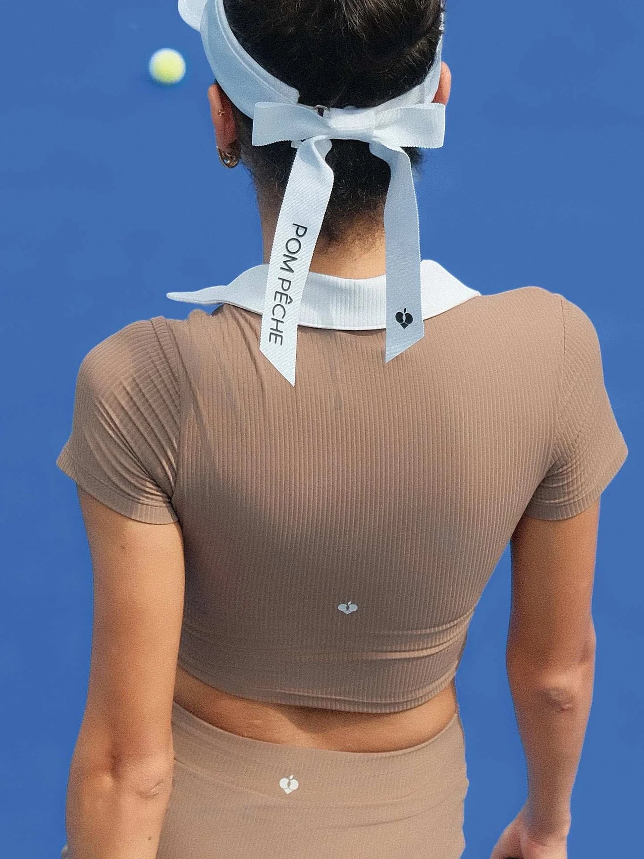 PARKER ブラパッド付き タイトフィット ポロトップス - モカ